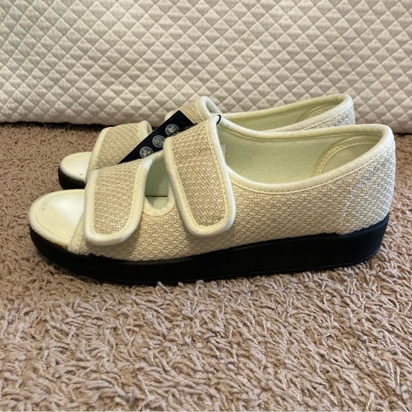 Silverts Open Toe Shoes Womens 9 Extra Wide Diabetes Swelling Arthritis Non Slip - Picture 4 of 14